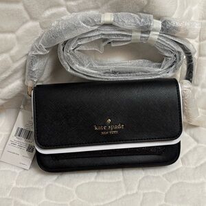 Kate Spade NY Crossbody Duo Glitter Mixed Black Glimmer